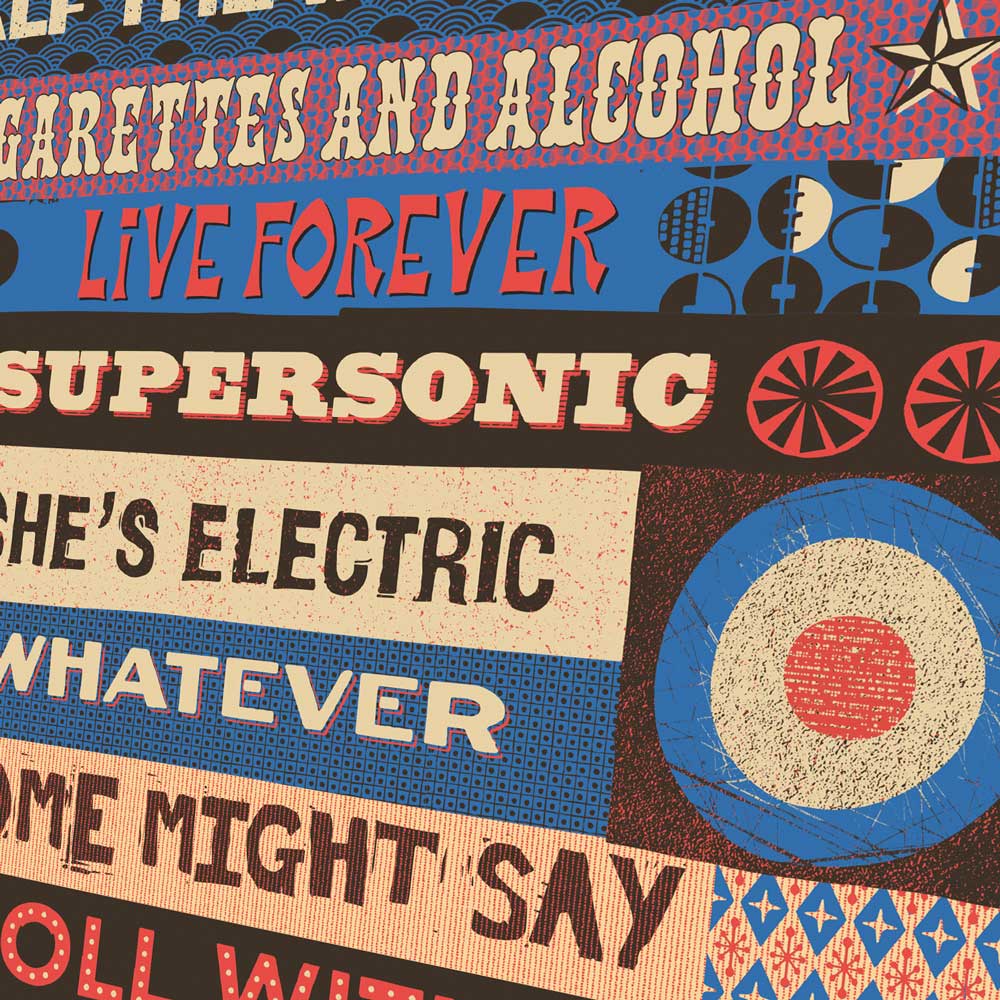 Definitely Glory - Oasis Typographic Music Print - Image 5