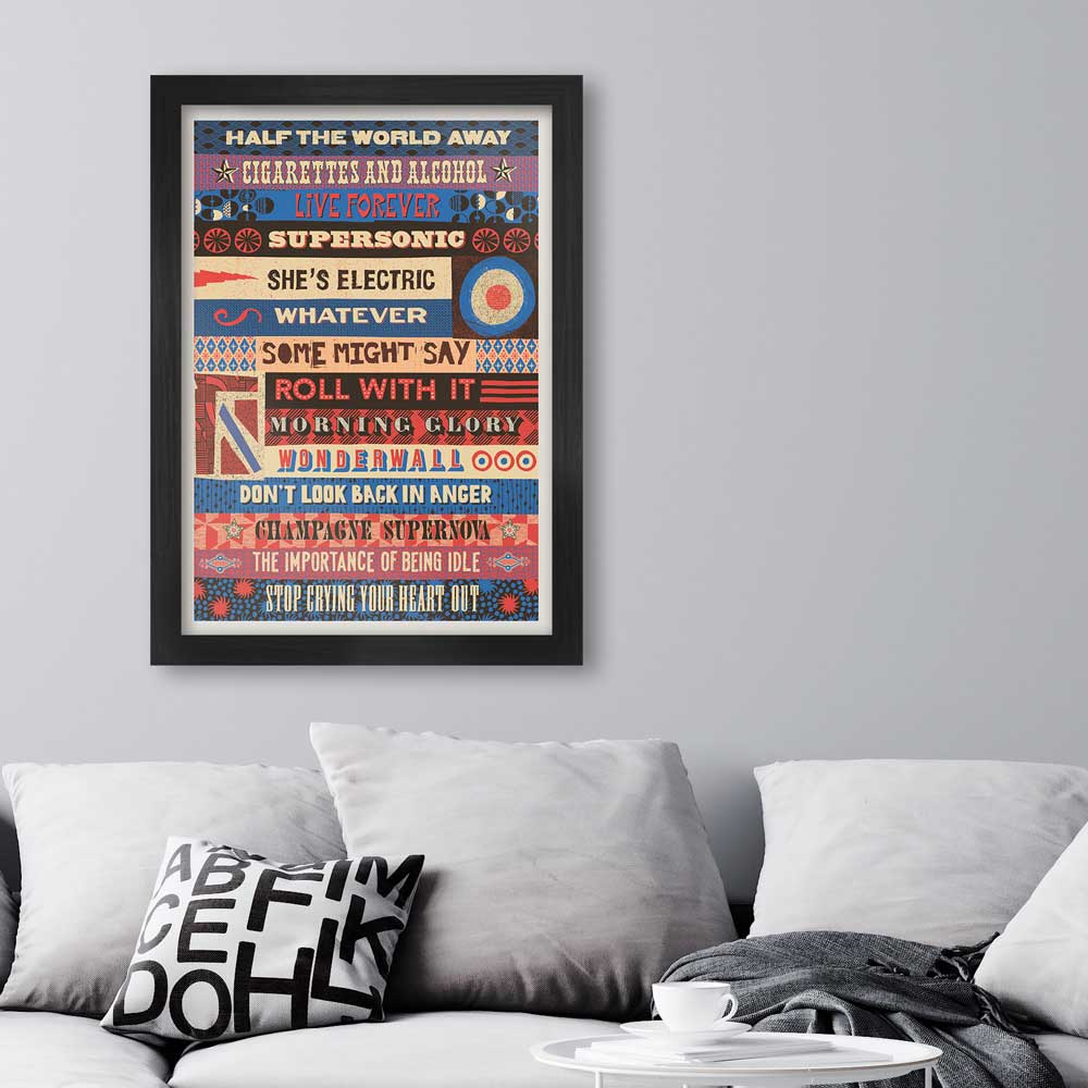 Definitely Glory - Oasis Typographic Music Print - Image 6