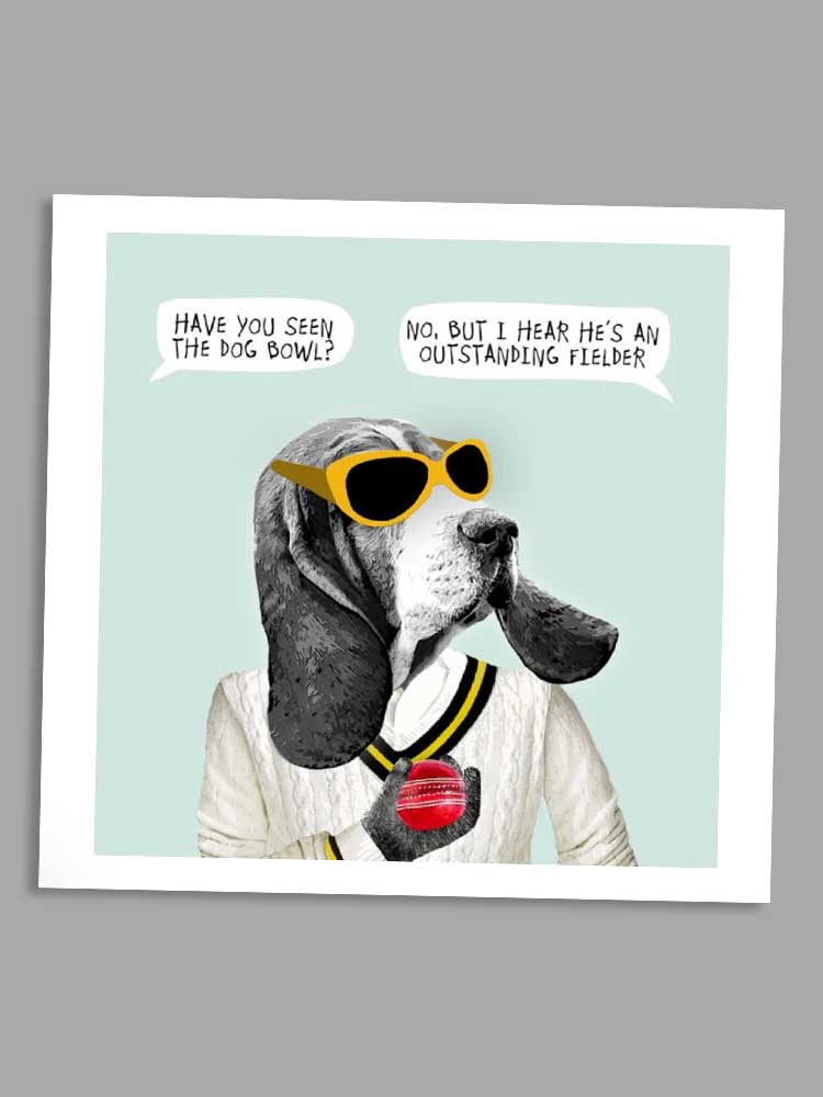 Dog Bowl -  Blank Greeting Card