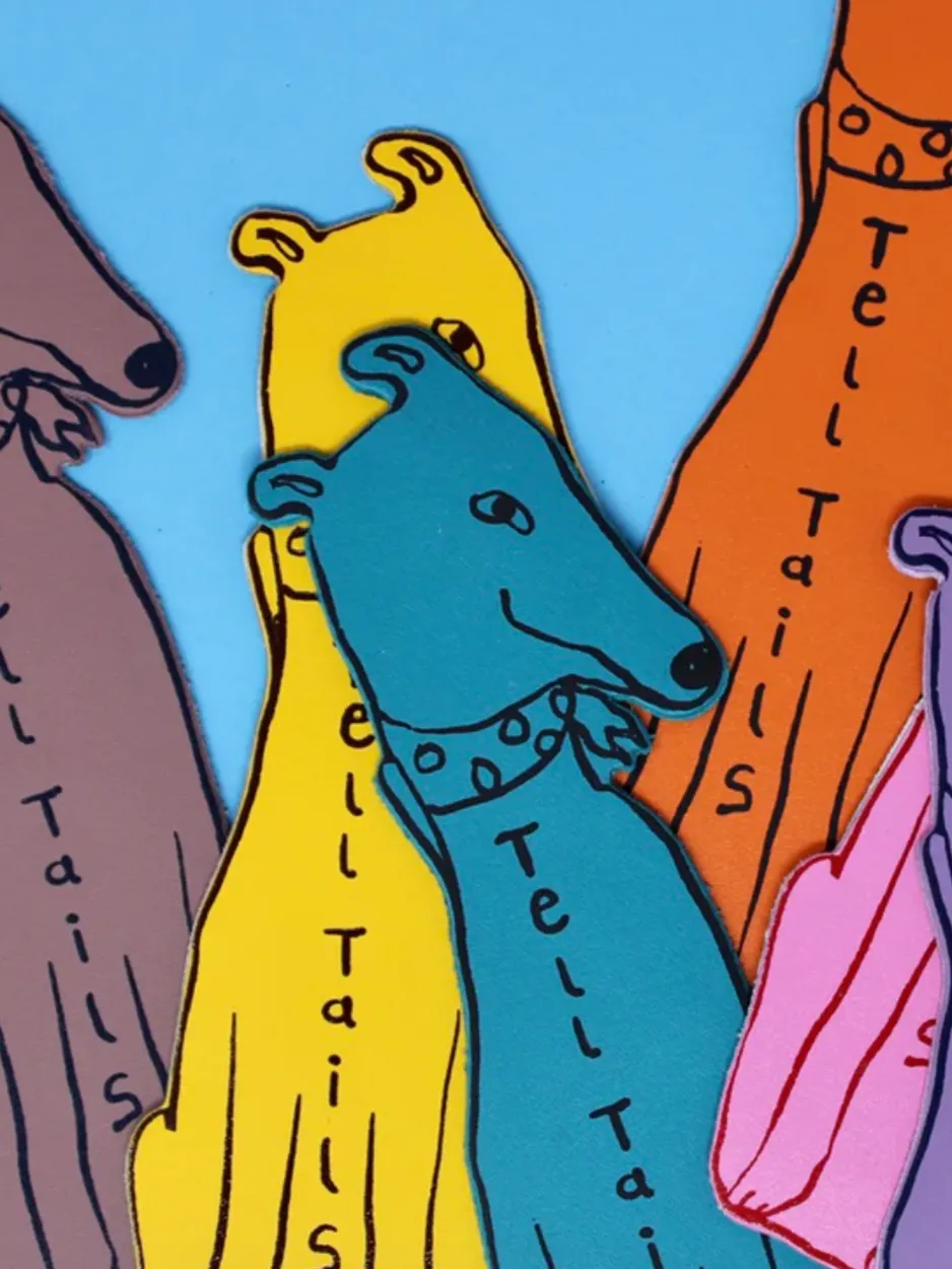 Dog Tails Leather Bookmark - Image 2