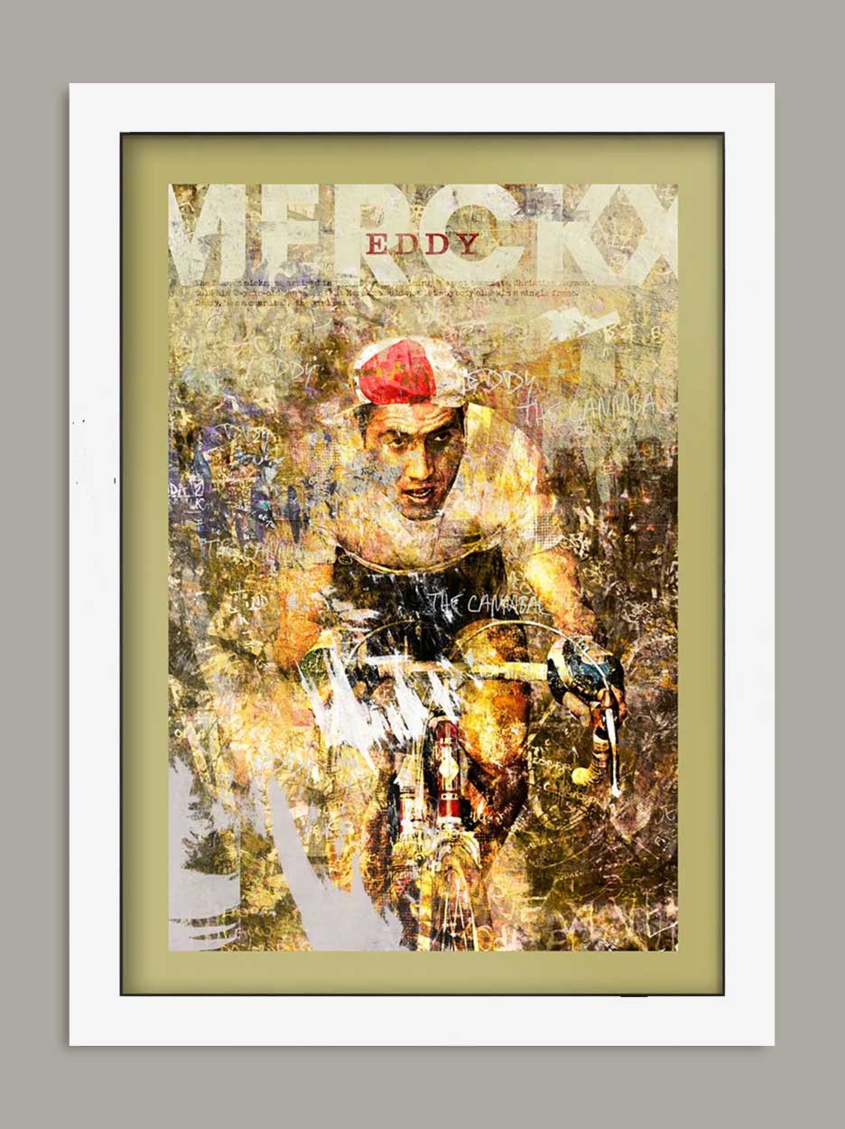 Eddy Merckx The Cannibal - Cycling Print - Image 2