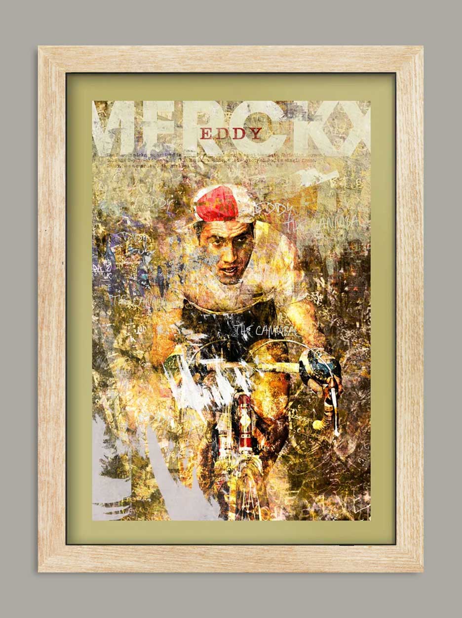 Eddy Merckx The Cannibal - Cycling Print - Image 3