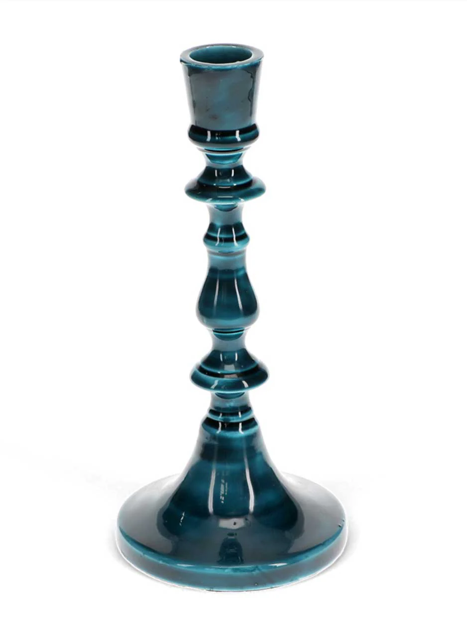 Enamel Candlestick - Deep Blue - Image 2