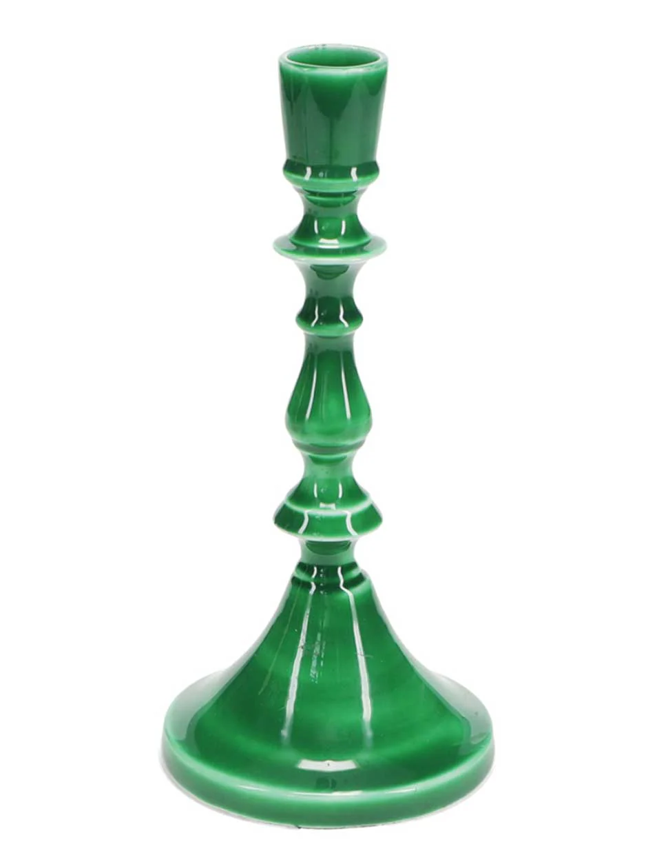 Enamel Candlestick - Rich Green - Image 2