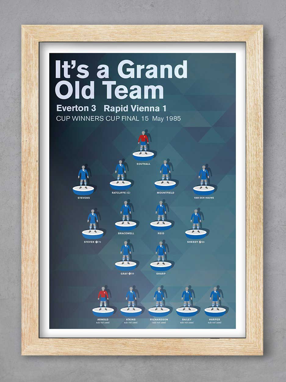 Everton 85, Cup Winners Cup - Football Print - Image 3