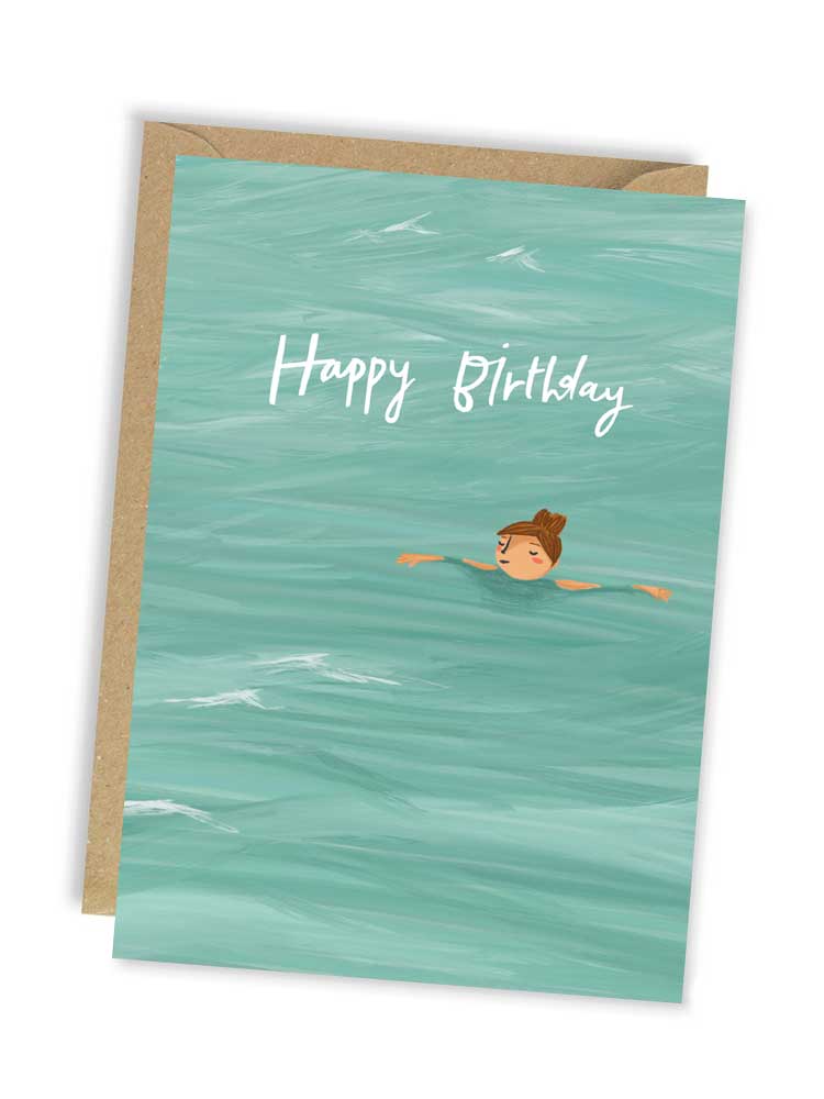 "Floating on the Sea' - Happy Birthday Greeting Card