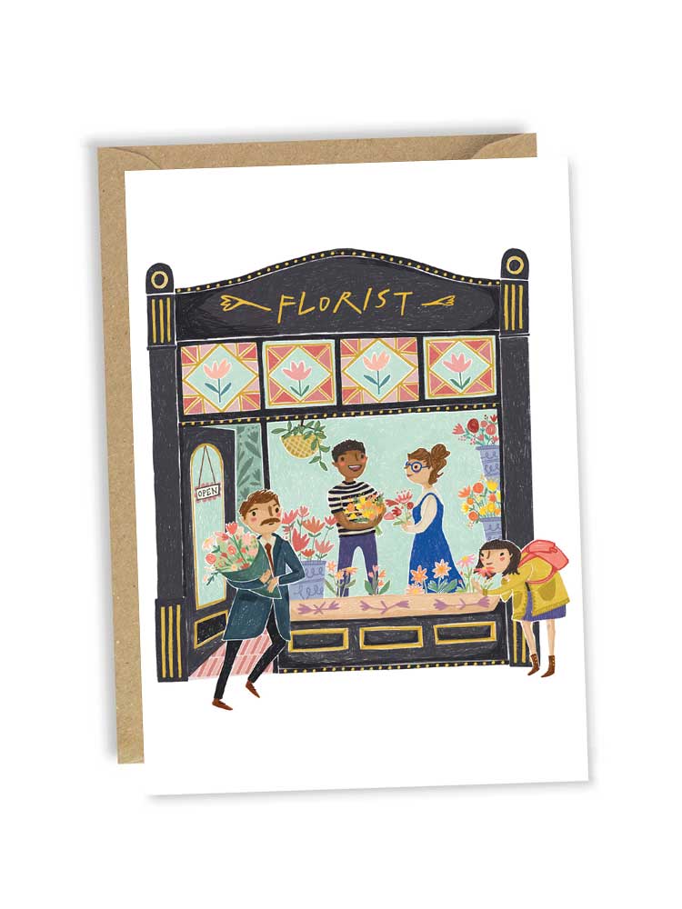 Florist Shop - Blank Greeting Card
