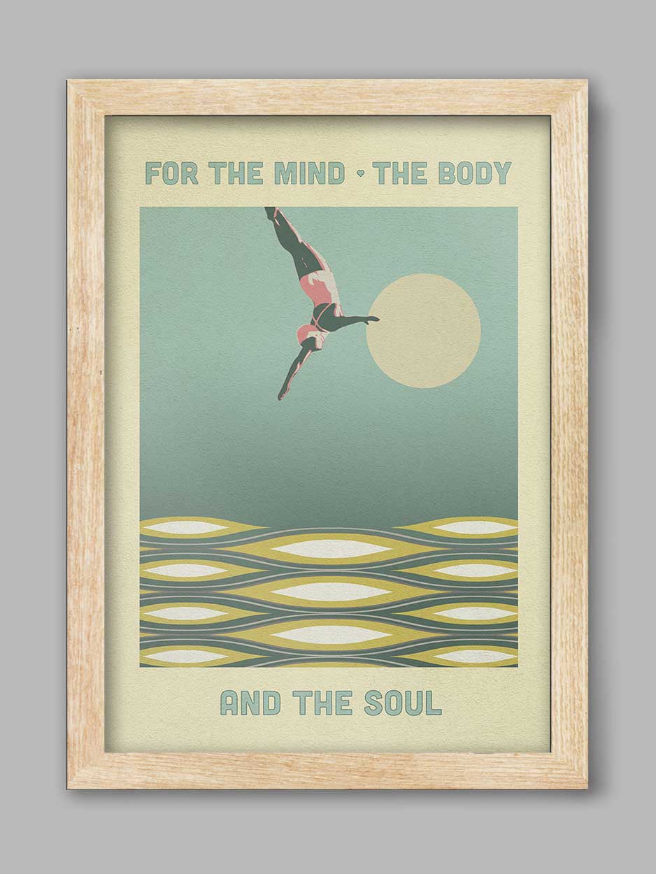 For the Mind, the Body and the Soul - Swimming Print - Image 3