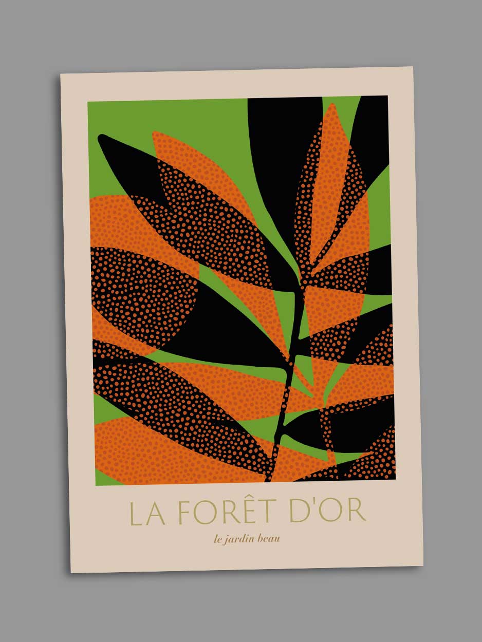 La Foret D'Or  - Botanicals Blank Greeting Card