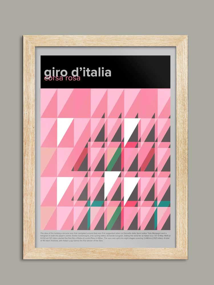 Giro d'Italia Geometric - Cycling Print - Image 3