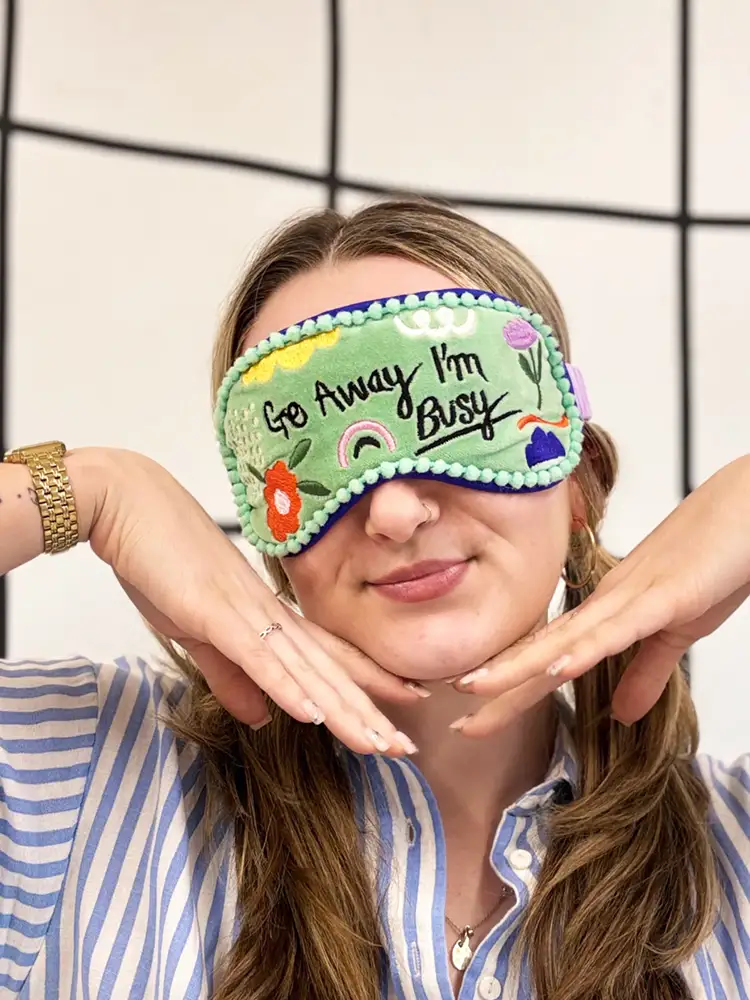 Go Away - I'm Busy Velvet Eye Mask - Image 2