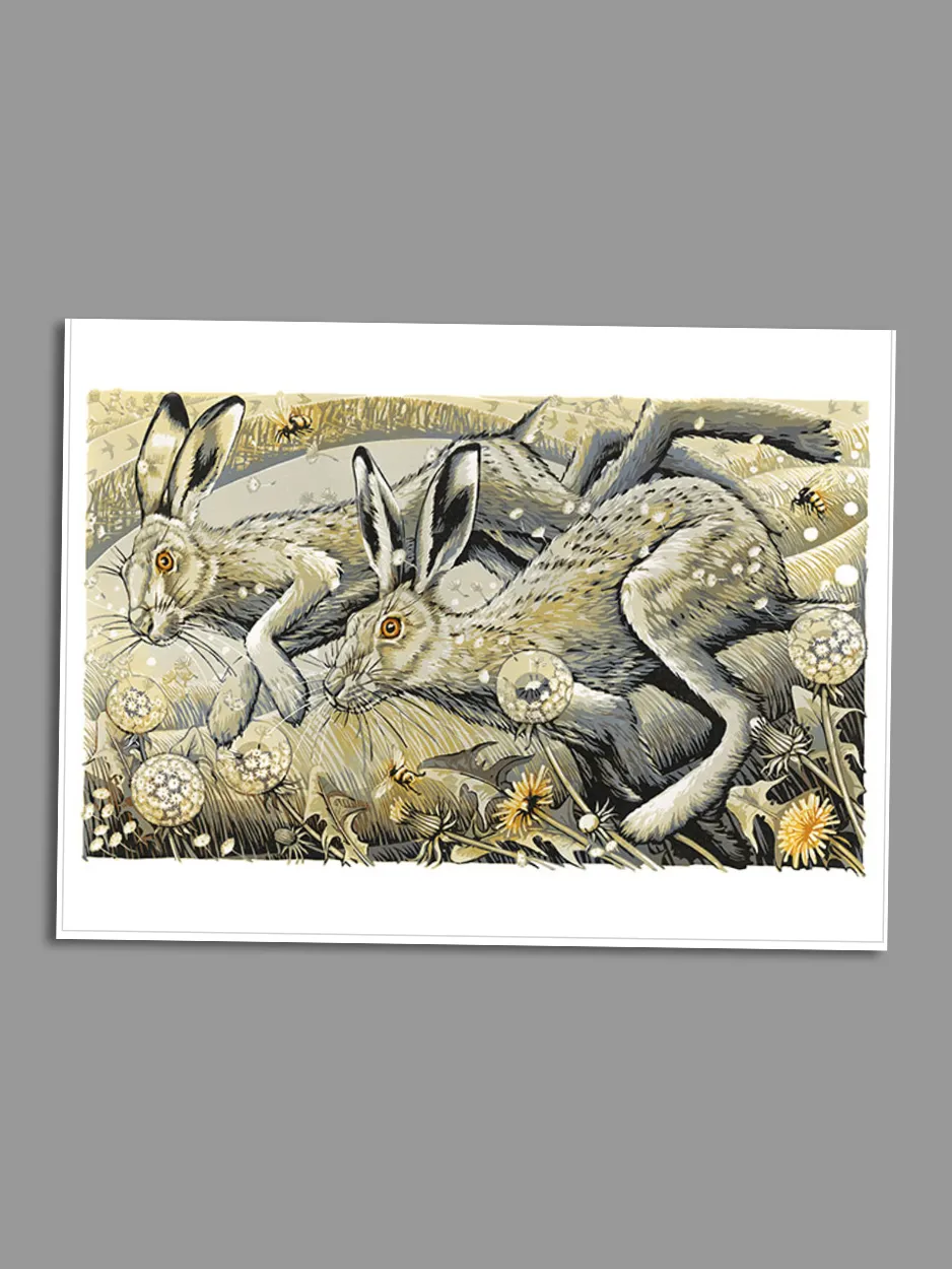 Golden Morning Hare - Blank Card