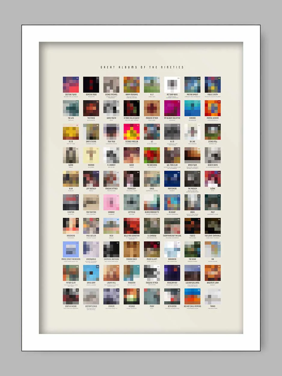 Great 90s Albums - Music Print - Image 2