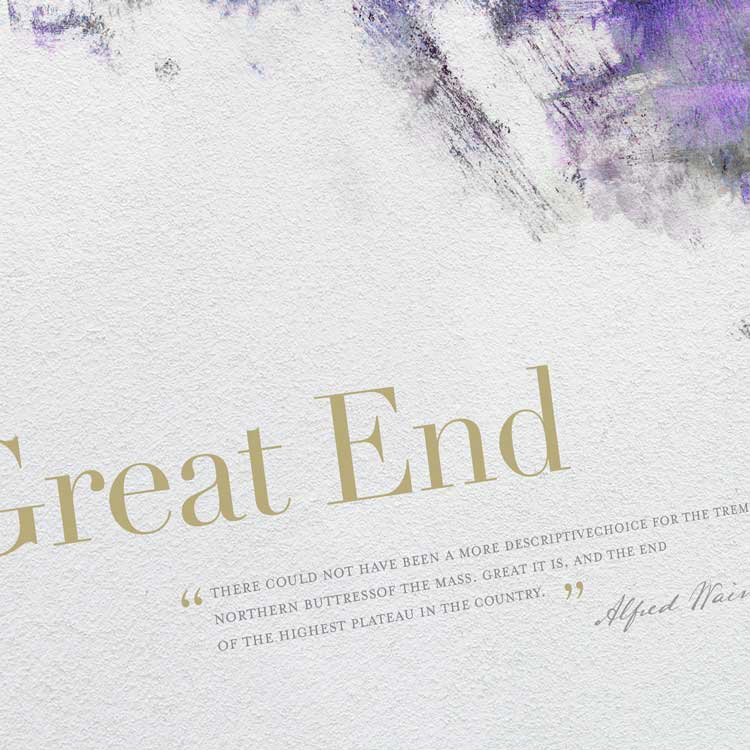 Great End in Wainwright's Words - Lake District Print - Image 4