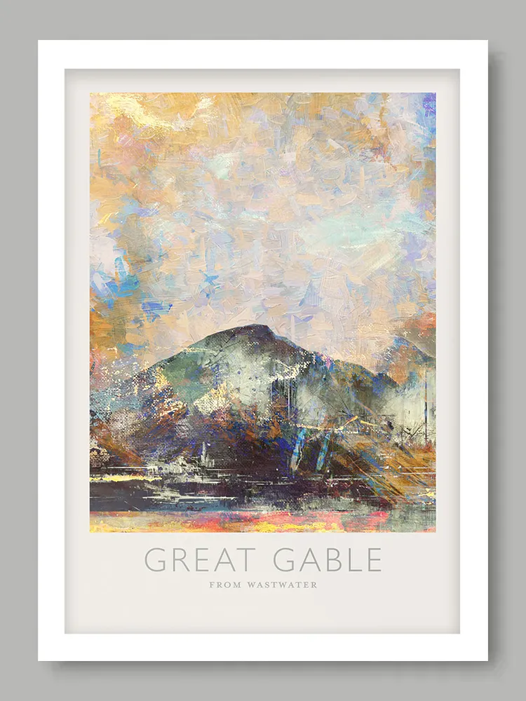 Great Gable from Wastwater - Lake District Print - Image 2