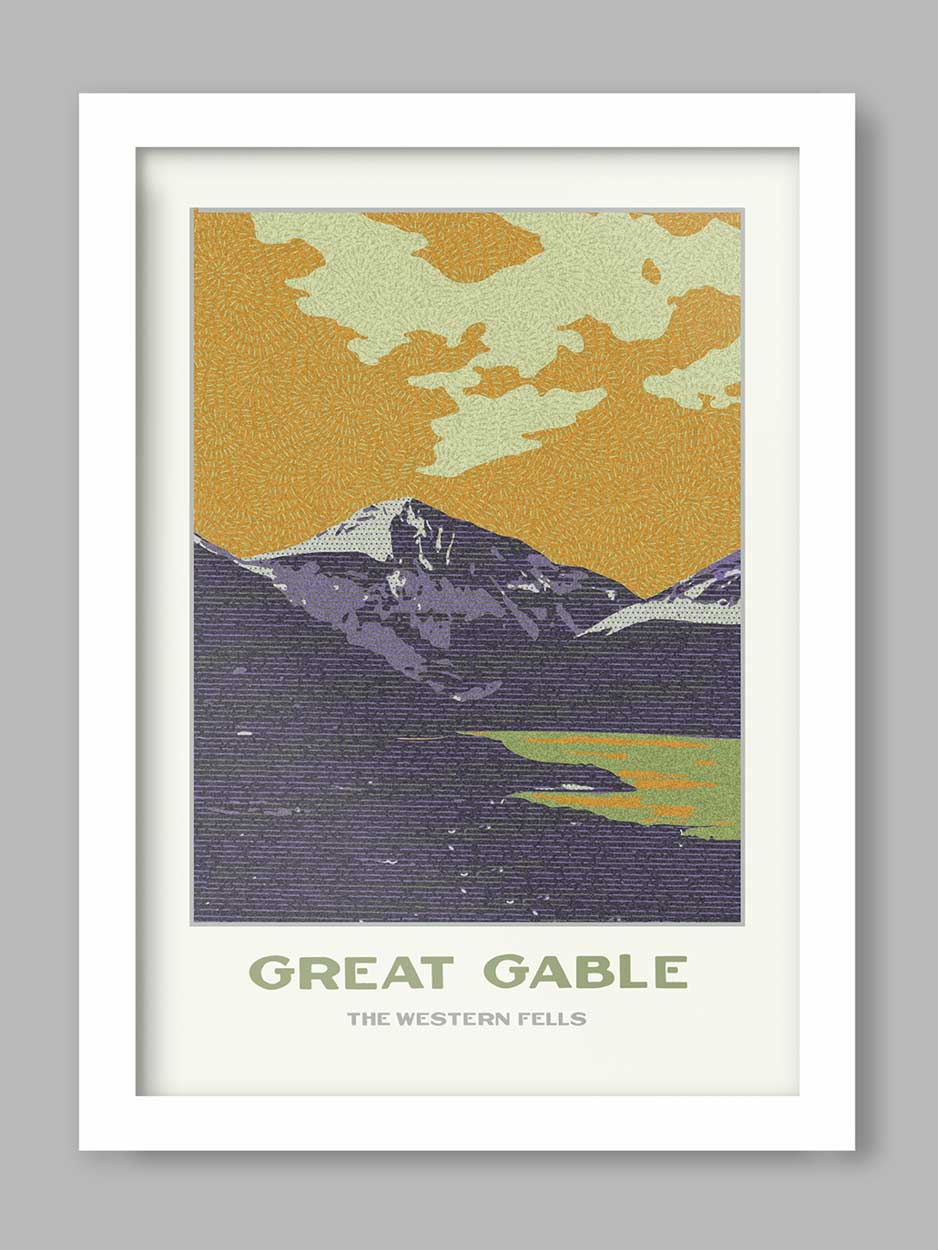 Great Gable The Western Fells - Lakes District Print - Image 2
