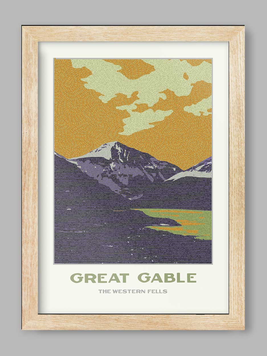 Great Gable The Western Fells - Lakes District Print - Image 3