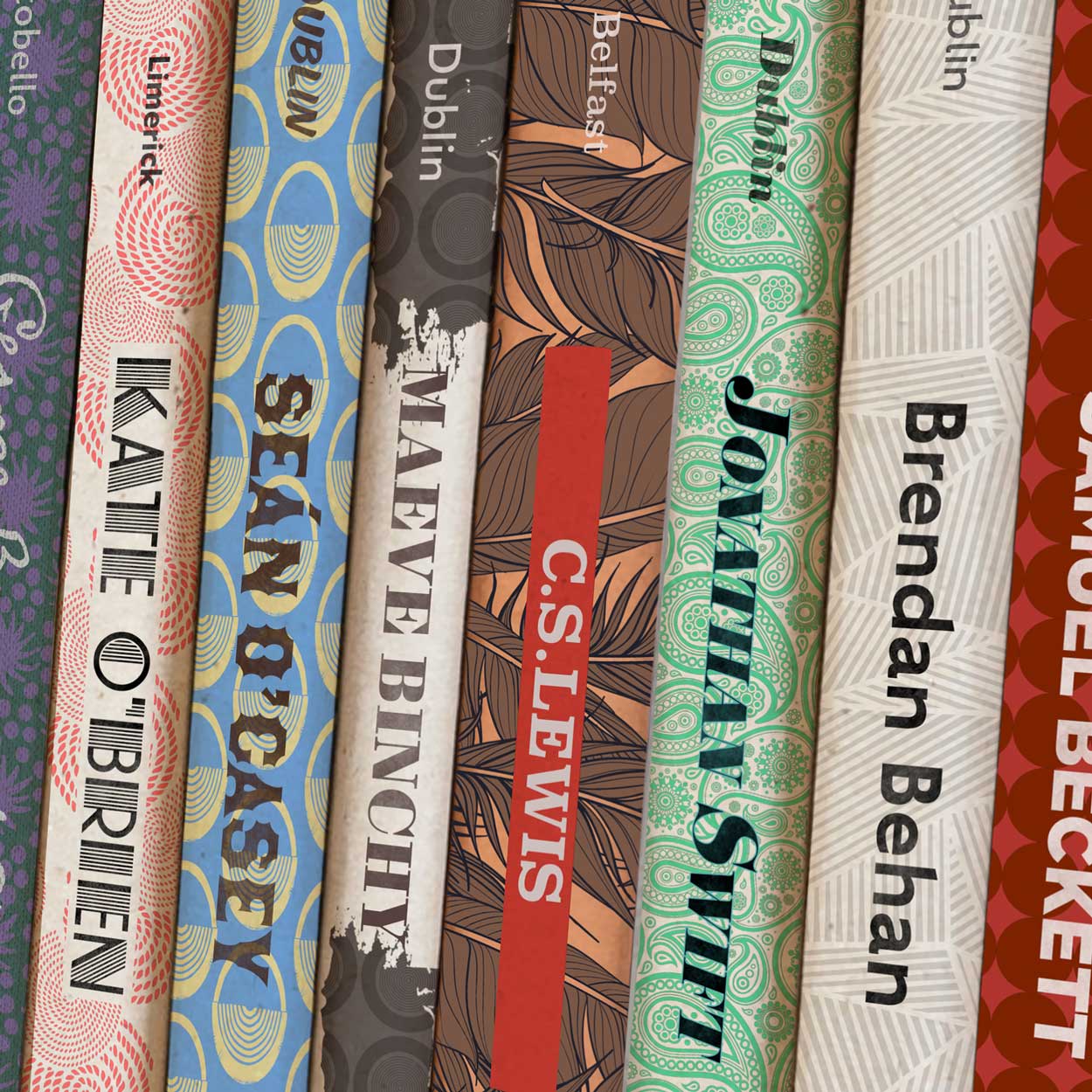 Great Irish Authors - Údair Mhóra na hÉireann Print - Image 4