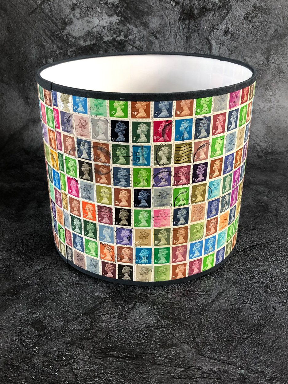 Handmade Stamp Lampshade - Various Colours
