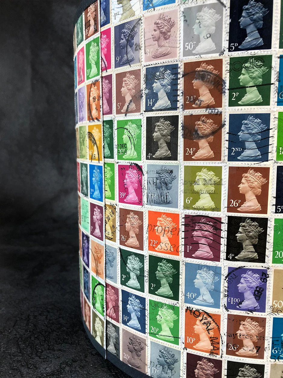 Handmade Stamp Lampshade - Various Colours - Image 2
