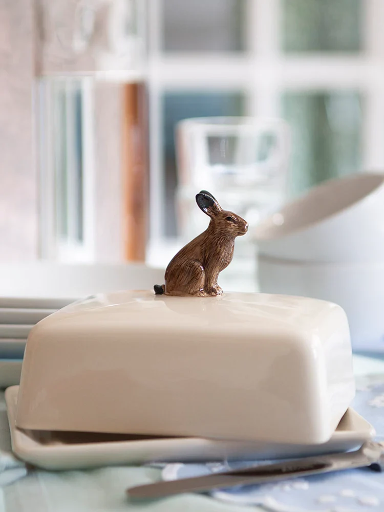 Hare Butter Dish by Quail Ceramics