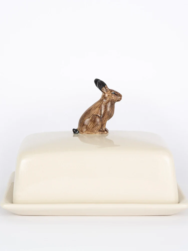 Hare Butter Dish by Quail Ceramics - Image 2