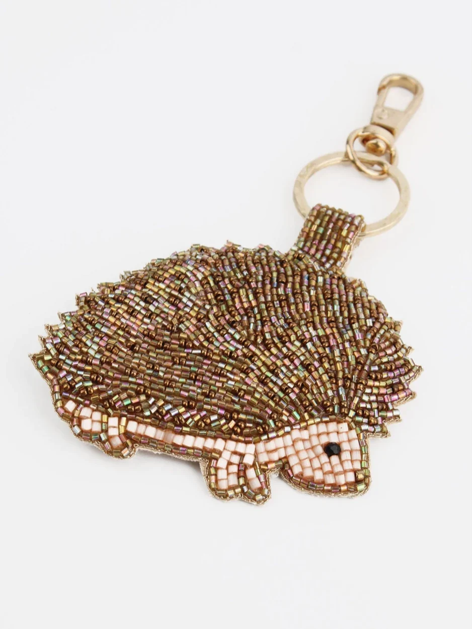 Hedgehog Beadwork Keyring