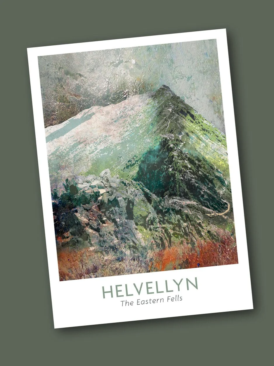 Helvellyn Abstract - Blank Greeting Card