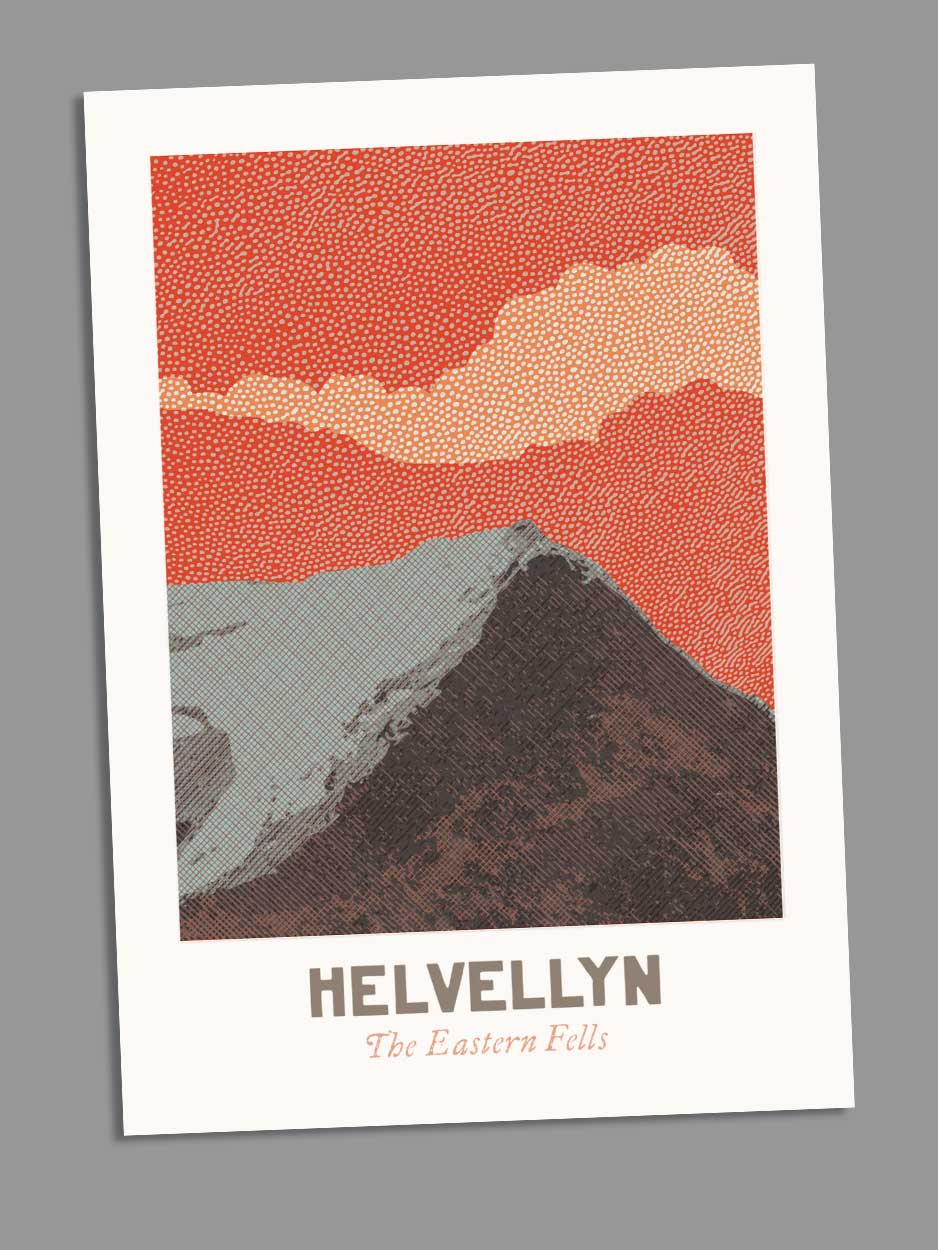Helvellyn Eastern Fells - Blank Greeting Card