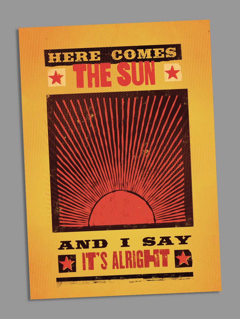 Here Comes The Sun - Blank Greeting Card