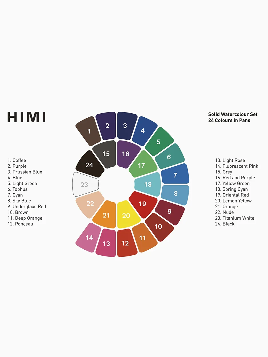 HiMi Solid Watercolour Set - Image 3