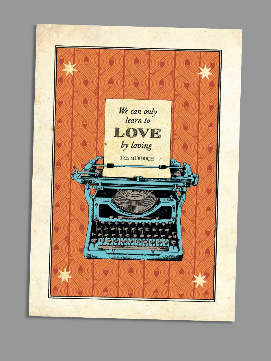 Iris Murdoch - Literary Quote Blank Greeting Card