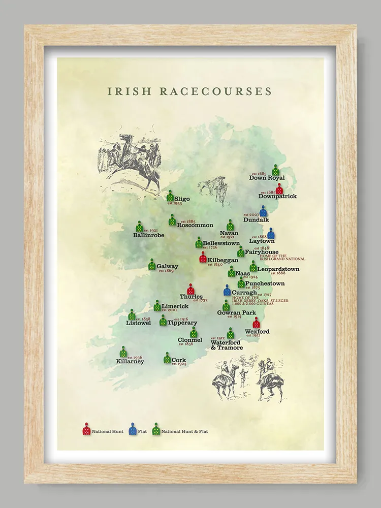 Irish Racecourses - Horse Racing Print - Image 3