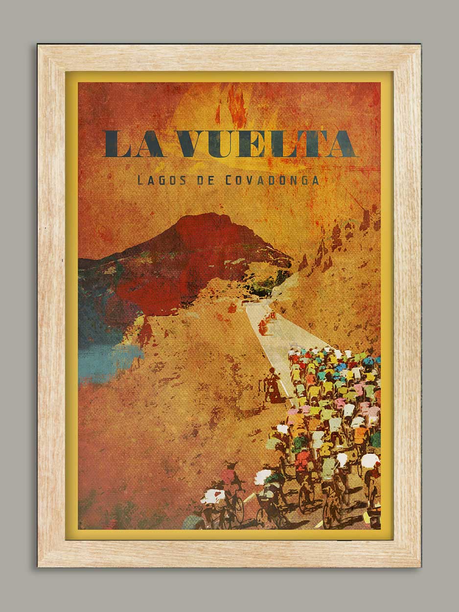 Vuelta a Espana, Lagos de Covadonga - Cycling Print - Image 3