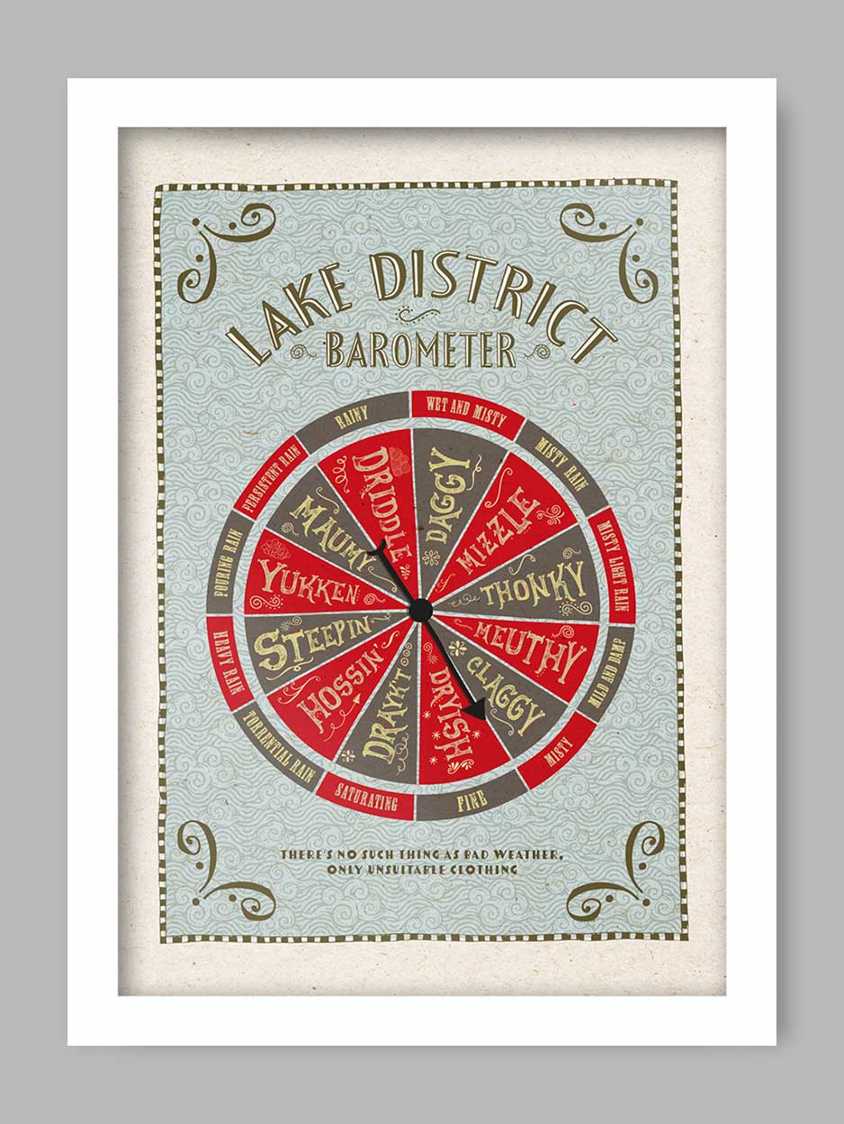Lake District Barometer Print - Image 2