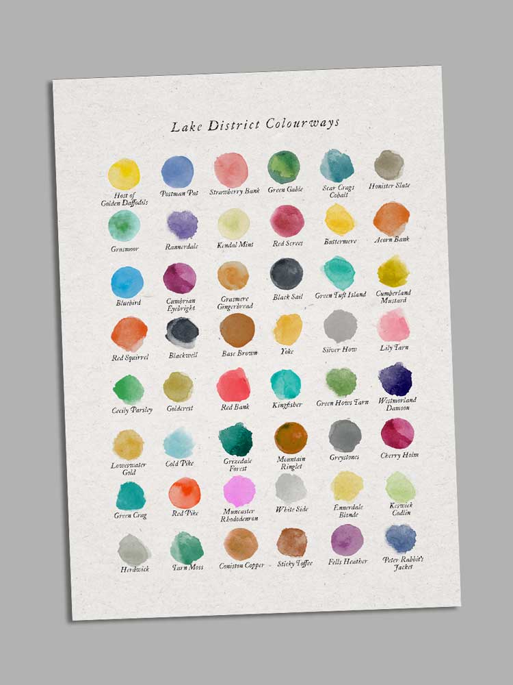 Lake District Colourways -  Blank Greeting Card