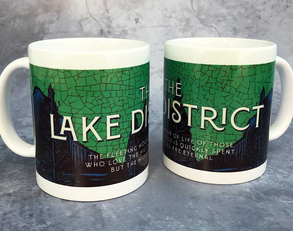 Lake District Wainwright Quote Mug Designed by The Northern Line