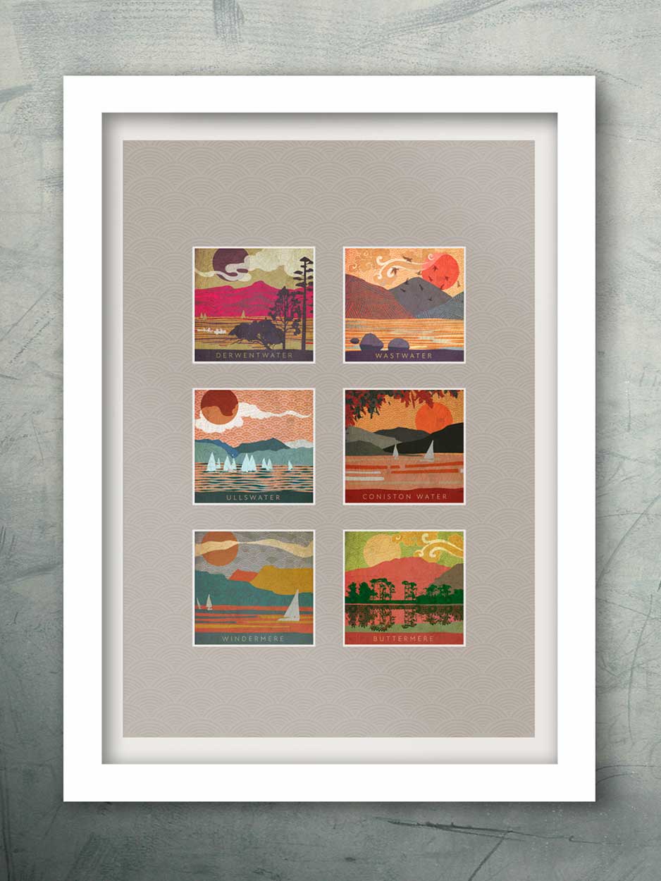 Lakes Montage - Lake District Print - Image 2