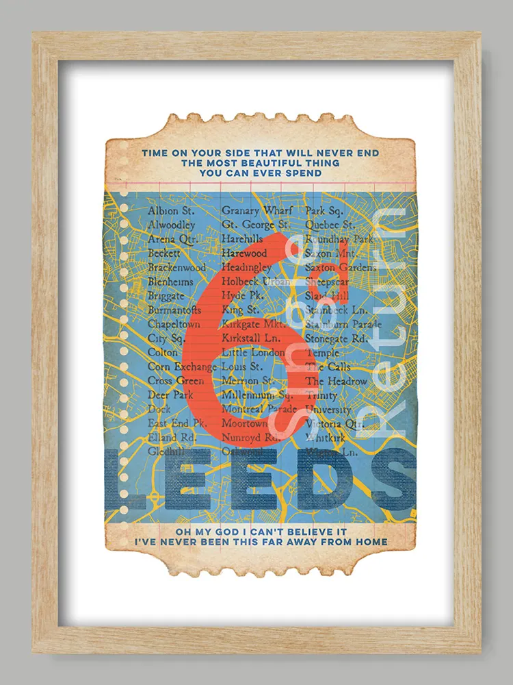 Leeds Ticket To Ride - Poster print - Image 3
