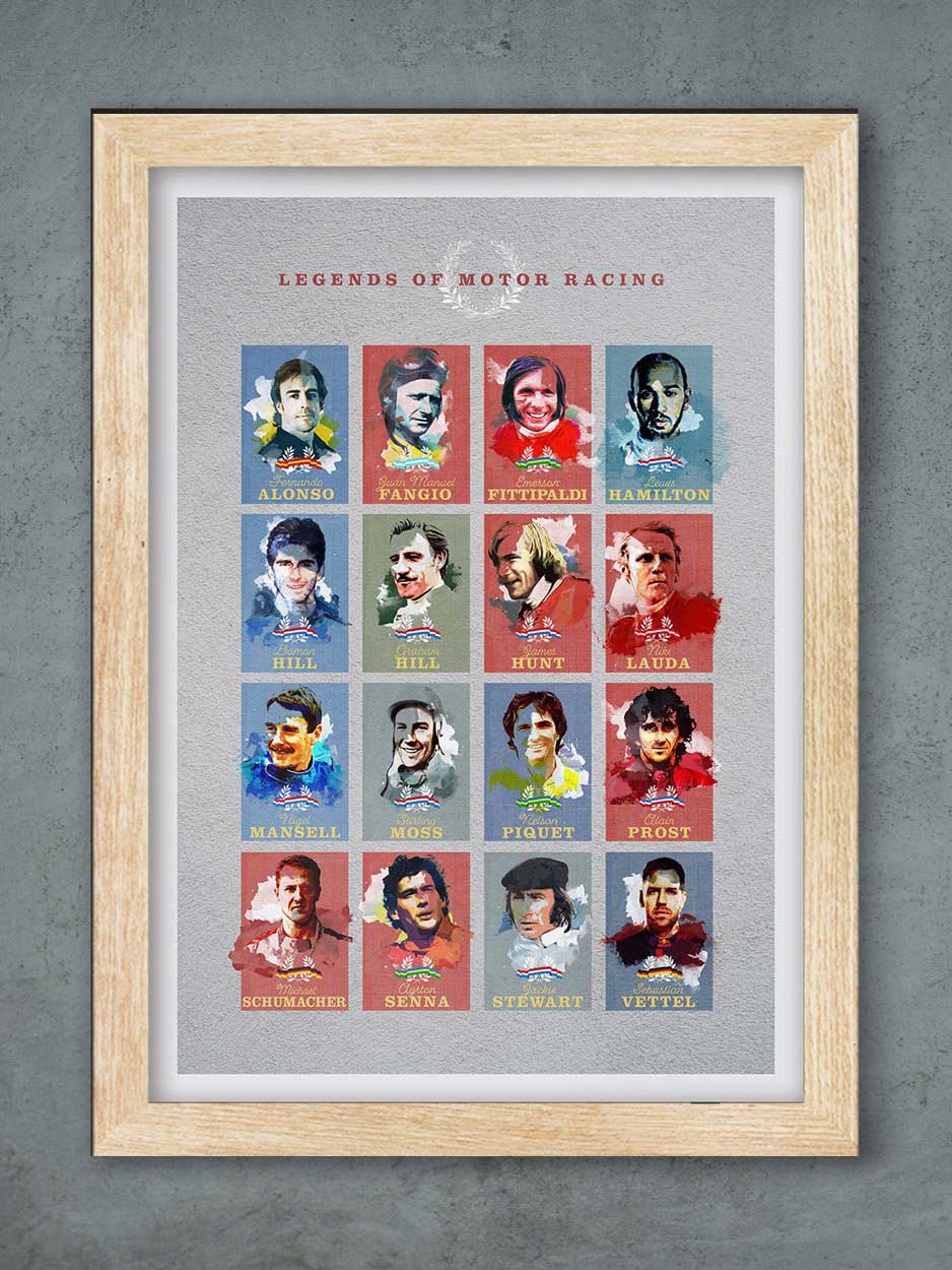 Legends of Motor Racing Poster Print - Image 3