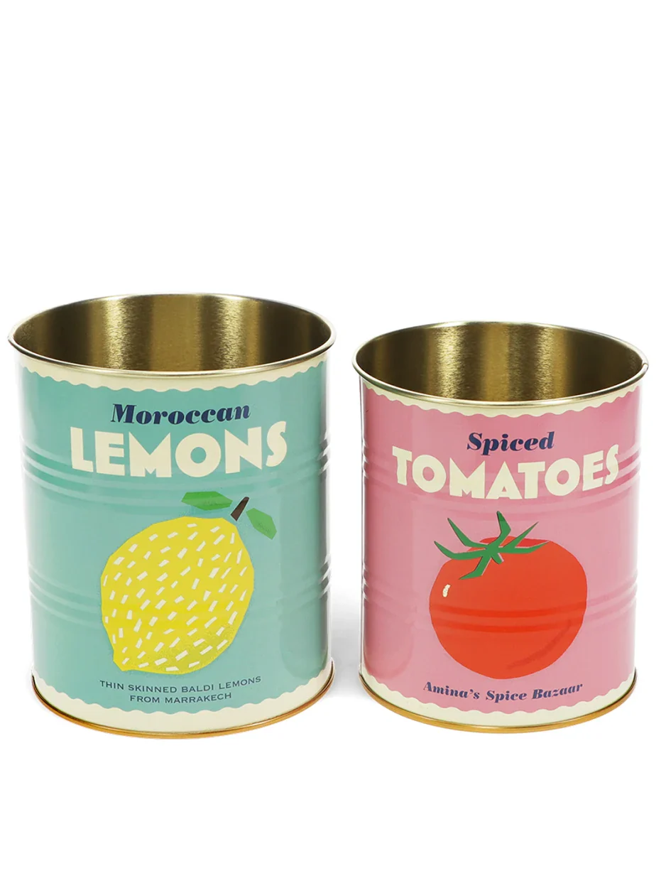 Lemons & Spiced Tomatoes Design Storage Tin Set