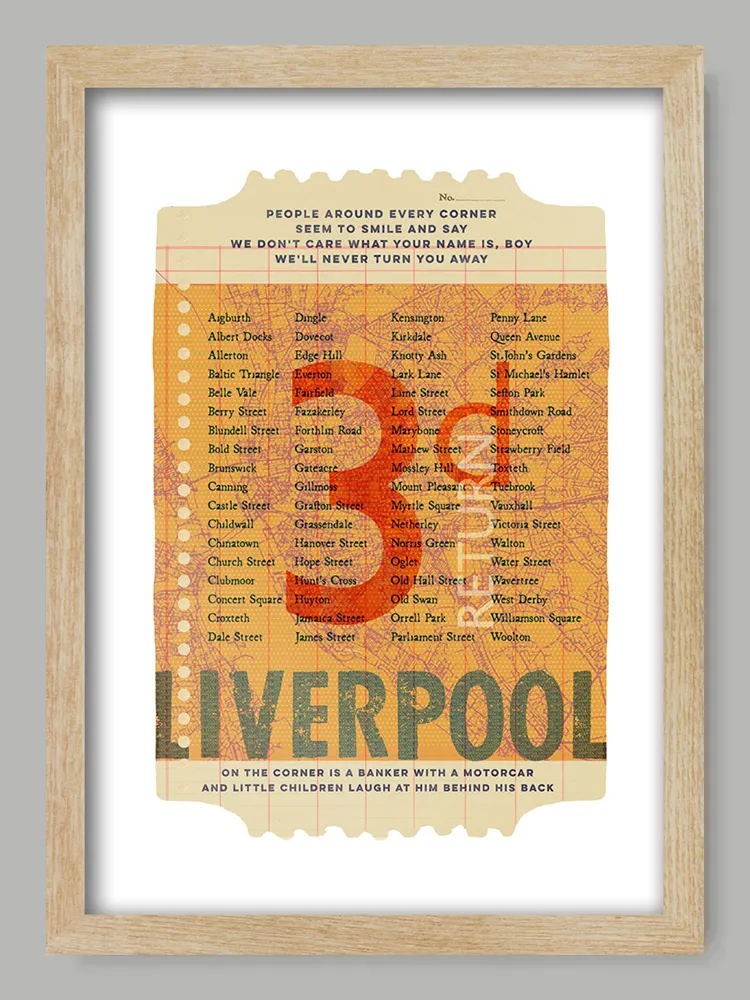 Liverpool Ticket To Ride Print - Image 3