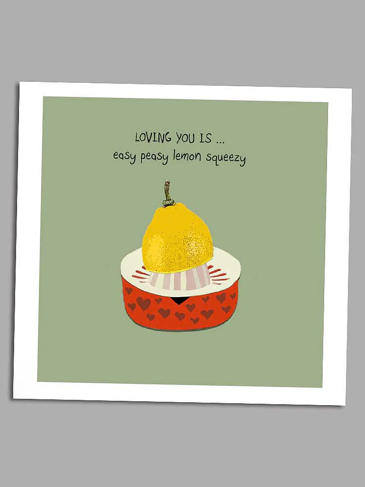 Loving You is Easy Peasy - Blank Greeting Card