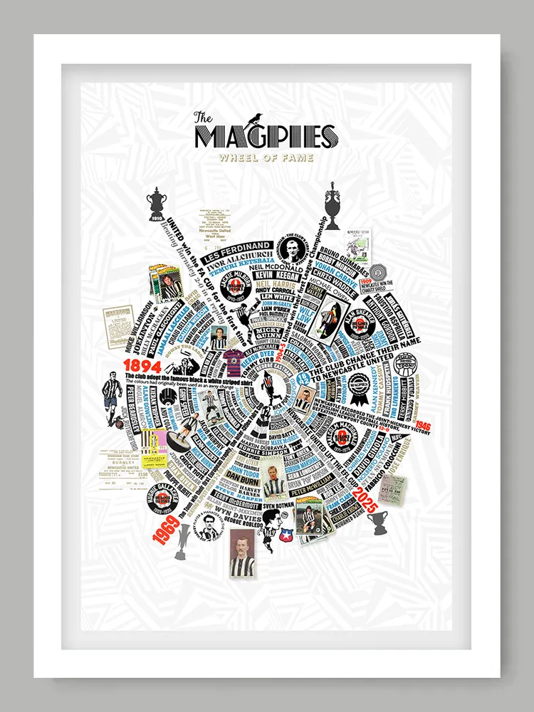 Magpies Wheel of Fame - Football Print - Image 2