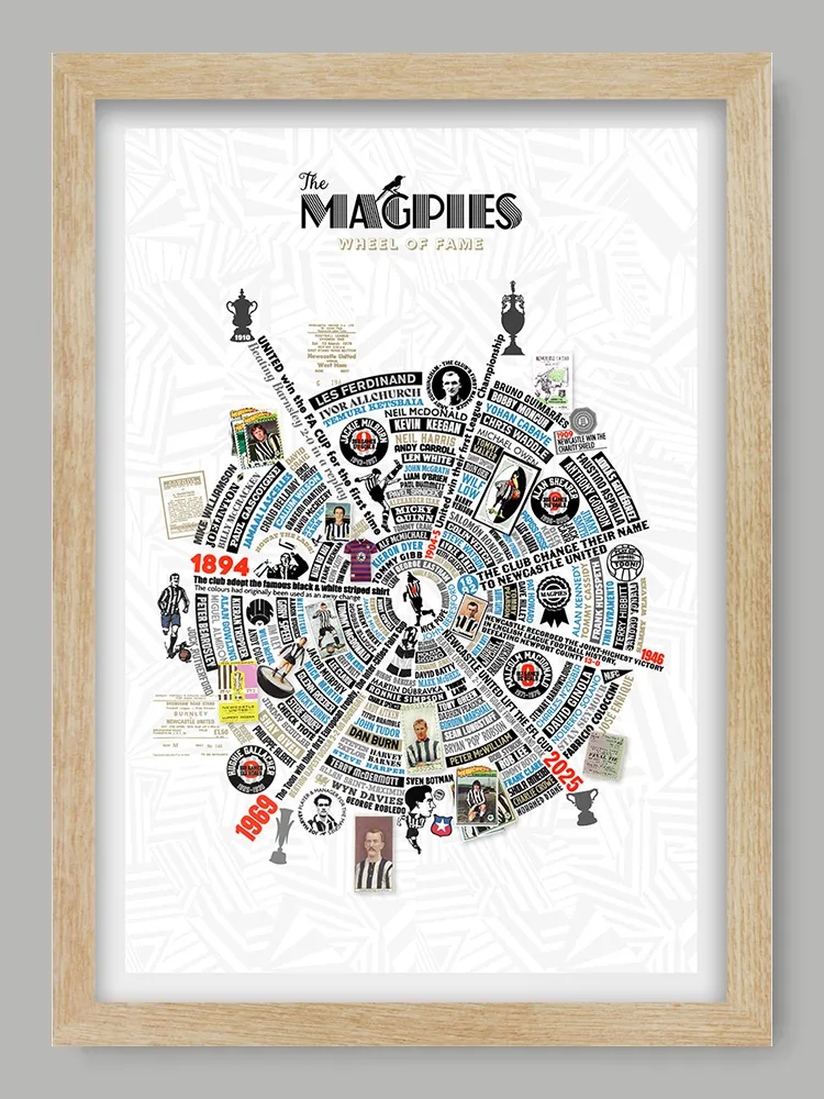 Magpies Wheel of Fame - Football Print - Image 3