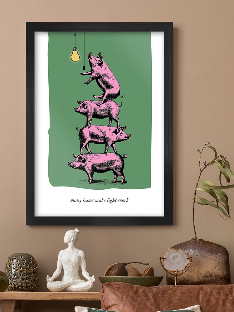Many Hams Make Light Work Print - Image 4