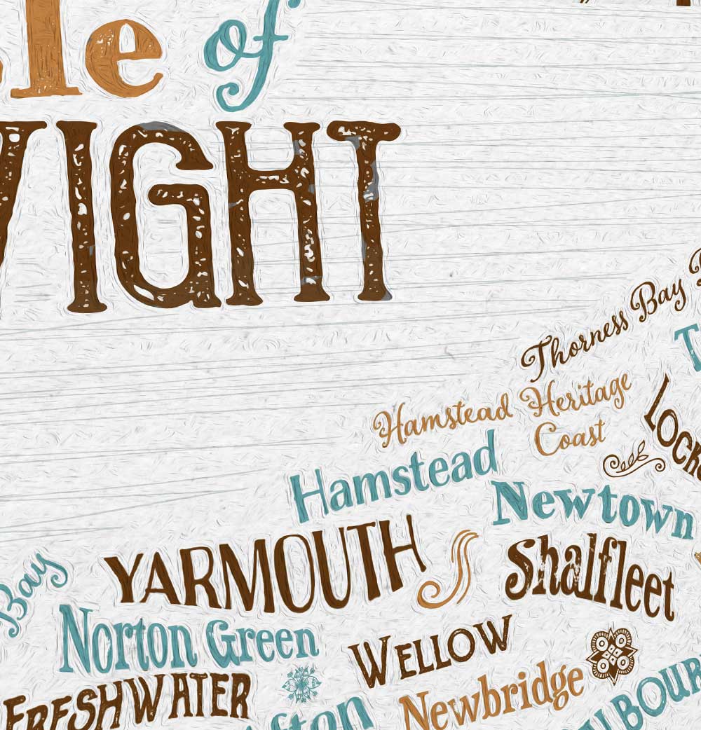 Map of The Isle of Wight Print - Image 5