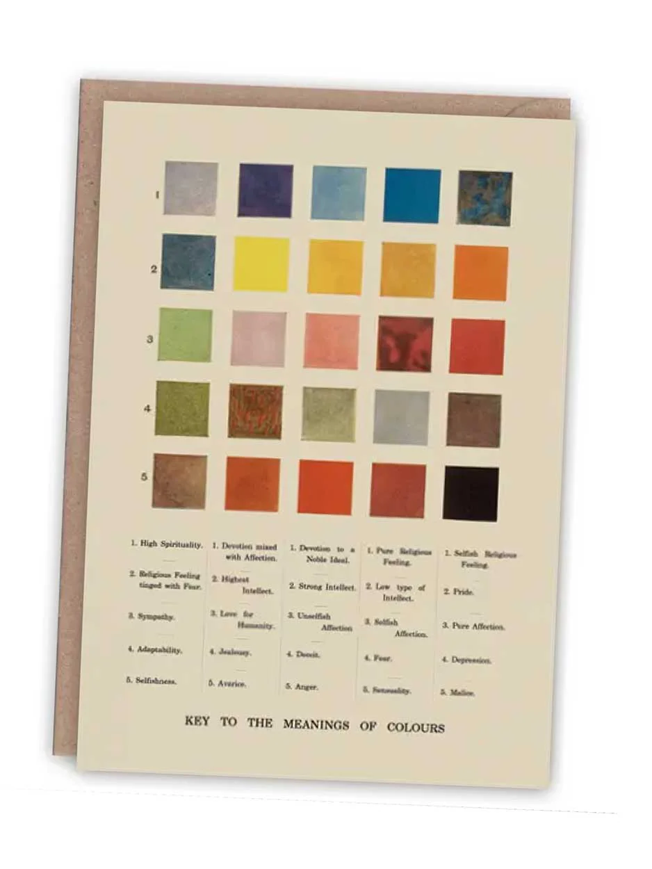Meaning of Colours - Blank Greeting Card