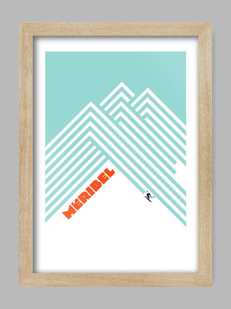 Meribel - Skiing Print - Image 3