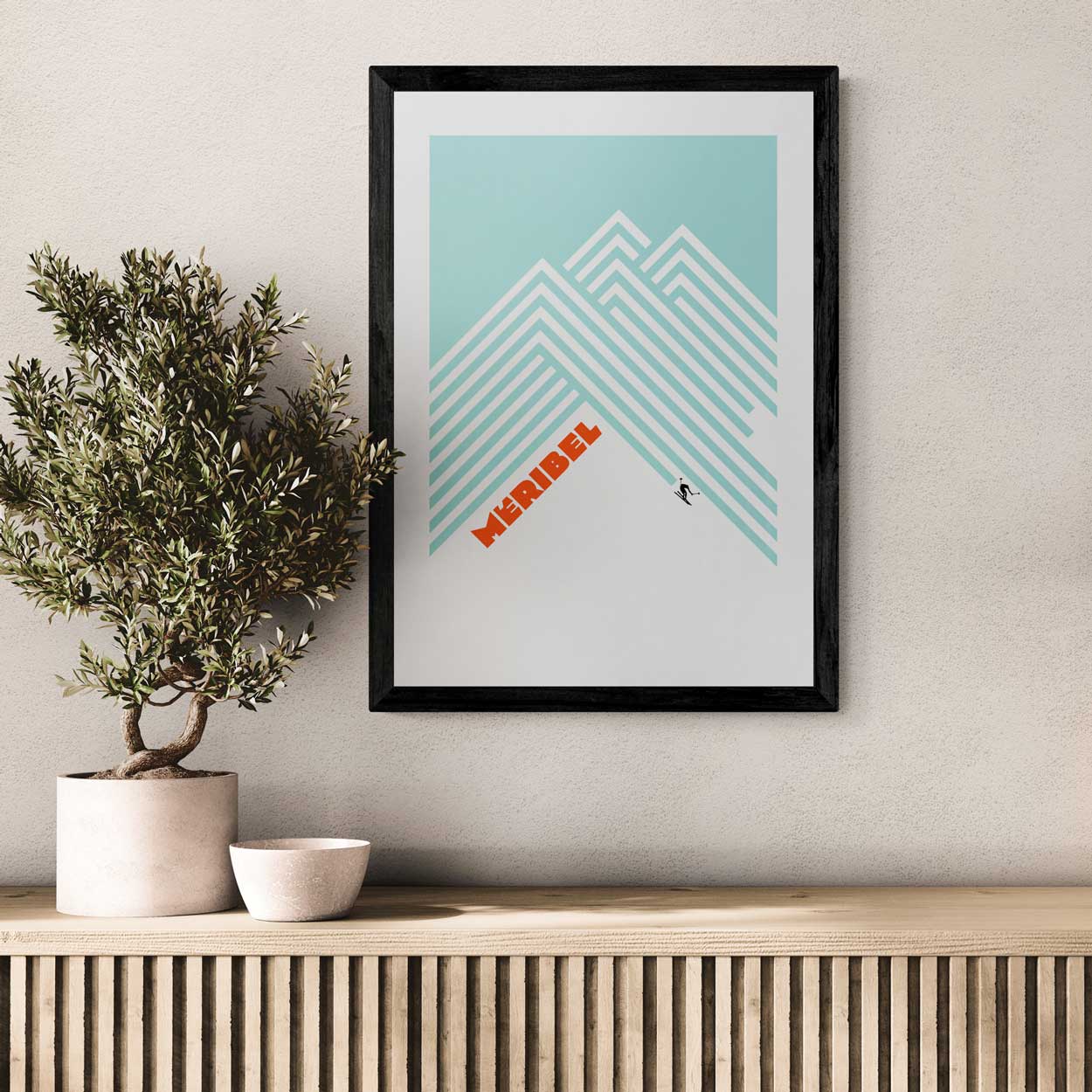Meribel - Skiing Print - Image 5